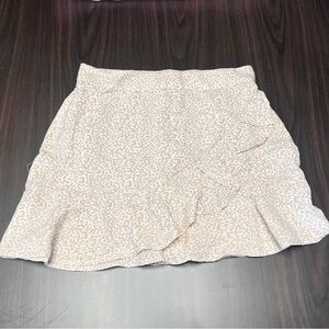 Pale Pink & Gray Cheetah Mini Skirt